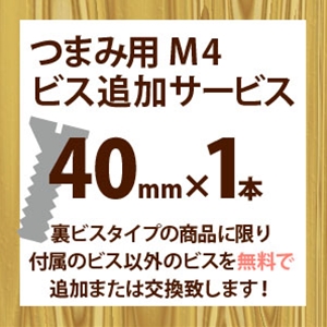 ツマミ用M4ビス追加サービス(1本入り)40mm