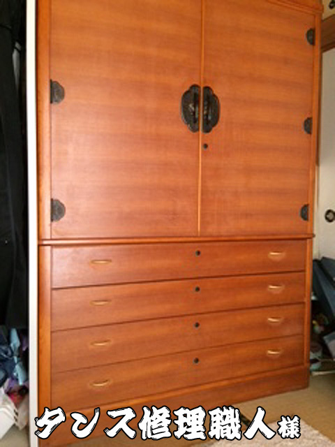 20170516_03 取り付け後の見た目に違和感はなく、良い買い物ができたと思います(タンス修理職人様)