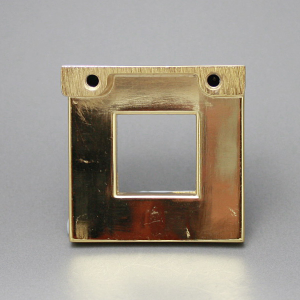 kth-u019 クリスタル製 つまみ　エメラルド色/金色めっき/ビスピッチ32mm